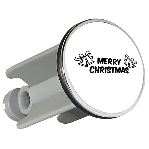 HUURAA! Waschbeckenstöpsel Merry Christmas Glocken 4cm Stöpsel mit Motiv zu Weihnachten Geschenk Idee für Freunde und Familie von huuraa