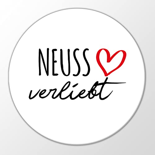 Huuraa Magnet Neuss verliebt Kühlschrankmagnet 59mm mit Namen deiner lieblings Stadt Geschenk Idee für Freunde und Familie von huuraa