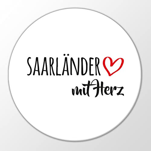 Huuraa Magnet Saarländer mit Herz Kühlschrankmagnet 59mm mit Motiv für die tollsten Menschen Geschenk Idee für Freunde und Familie von huuraa