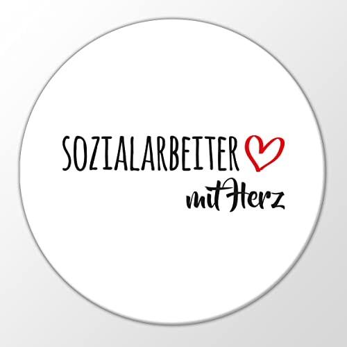 Huuraa Magnet Sozialarbeiter mit Herz Kühlschrankmagnet 59mm mit Motiv für die tollsten Menschen Geschenk Idee für Freunde und Familie von huuraa