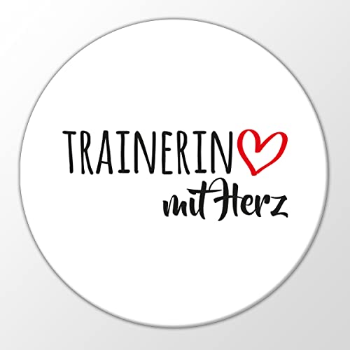 Huuraa Magnet Trainerin mit Herz Kühlschrankmagnet 59mm mit Motiv für die tollsten Menschen Geschenk Idee für Freunde und Familie von huuraa