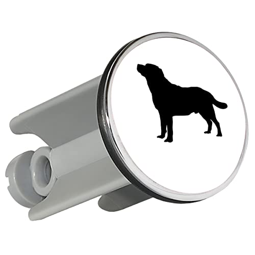 Huuraa Waschbeckenstöpsel Labrador Retriever Silhouette 4cm Stöpsel Größe mit Motiv für Hundefreunde Geschenk Idee für Freunde und Familie von huuraa