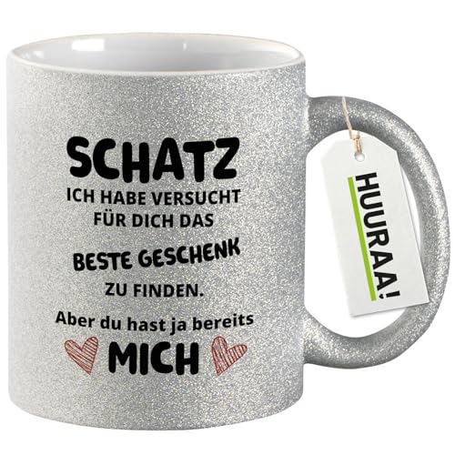 huuraa Kaffeebecher Schatz versucht das beste Geschenk zu finden. Geschenk Becher Silber 330ml Schatz versucht das beste Geschenk zu finden. Geschenkidee huuraa Kaffeebecher Schatz versucht das beste Geschenk zu finden. Geschenk Becher Silber 330ml Schatz versucht das beste Geschenk zu finden. Geschenkidee von huuraa