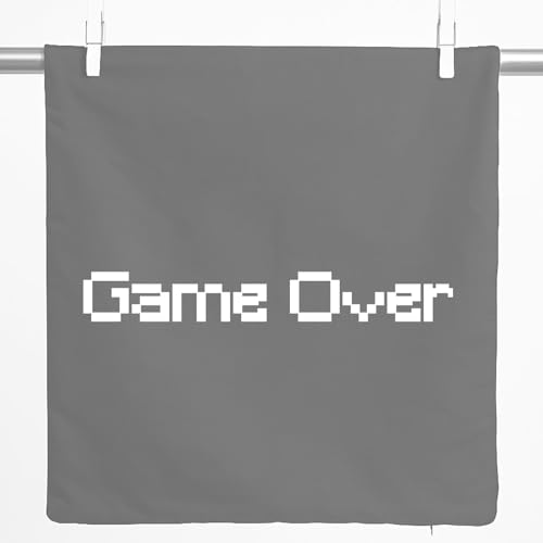Huuraa Zierkissenbezug Game Over Schriftzug Geschenk 40x40cm Steel Grey Baumwolle Game Over Dekoration Huuraa Zierkissenbezug Game Over Schriftzug Geschenk 40x40cm Steel Grey Baumwolle Game Over Dekoration von Huuraa