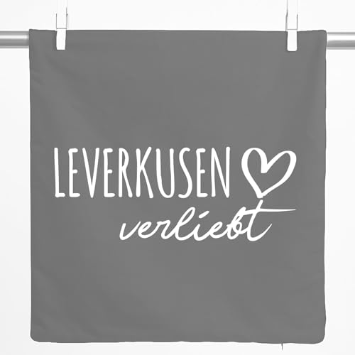 Huuraa Zierkissenbezug Leverkusen verliebt Geschenk 40x40cm Steel Grey Baumwolle Leverkusen Dekoration Huuraa Zierkissenbezug Leverkusen verliebt Geschenk 40x40cm Steel Grey Baumwolle Leverkusen Dekoration von Huuraa