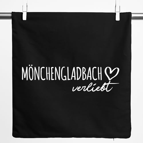 Huuraa Kissenbezug Mönchengladbach verliebt Geschenk 40x40cm Black Baumwolle Mönchengladbach Präsent Huuraa Kissenbezug Mönchengladbach verliebt Geschenk 40x40cm Black Baumwolle Mönchengladbach Präsent von Huuraa