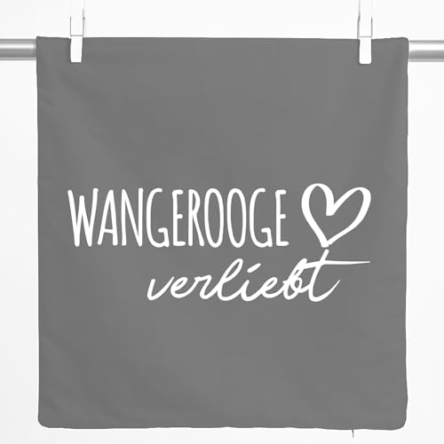 Huuraa Zierkissenbezug Wangerooge verliebt Geschenk 40x40cm Steel Grey Baumwolle Wangerooge Dekoration Huuraa Zierkissenbezug Wangerooge verliebt Geschenk 40x40cm Steel Grey Baumwolle Wangerooge Dekoration von Huuraa