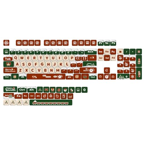 MerryChristmas Thema Tastenkappen PBT Profil MOA 130 Tasten Für DIY Layout Mechanische Tastatur Anpassen Tastenkappen MerryChristmas Tastenkappen von huwvqci