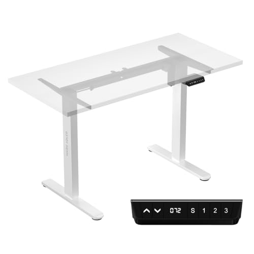 MARK ADLER Xeno 4.1 White | Höhenverstellbarer Schreibtischständer Schreibtisch Elektrisch Verstellbar Tischgestell Gestell | Einstellbare Beinabstände Metallkonstruktion Memory-Steuerungen | Weiß von huzaro