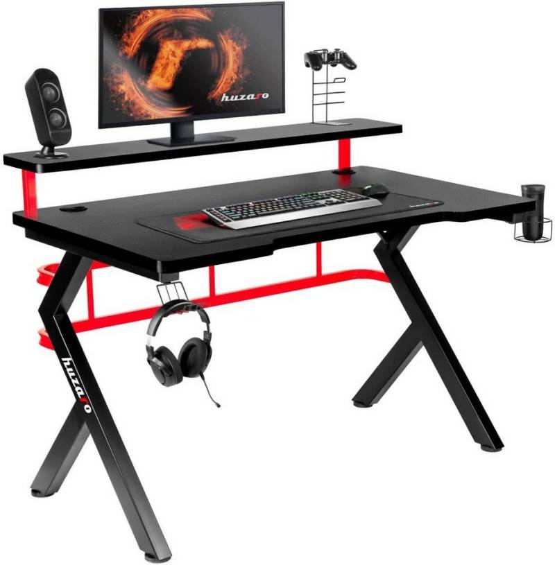 huzaro Schreibtisch Black Hero 5.0 Gaming Tisch Schreibtisch PC Computer Schreibtisch erg von huzaro