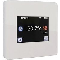 hvh Raum- & Bodenthermostat , weiß, BxHxL: 9 x 4,3 x 9 cm, für inkl. Bodenfühler - weiss | silberfarben von hvh