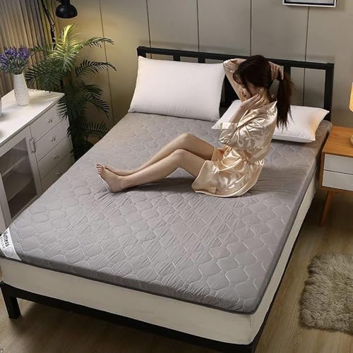 Japanische Futon-Matratze Tatami-Matratze Weich Und Bequem 5cm Dick Klappbare Bodenmatratze Tragbare Schlafunterlage Bodenmatte Rutschfestes Atmungsaktives Einzel-Doppelbett-Pad(Graey,90 x 200 cm (35 von hxoity