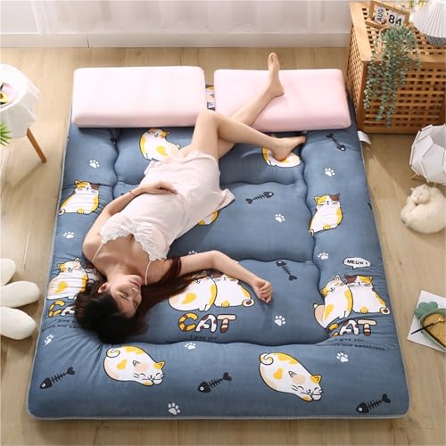 Kinder-Bodenmatte Japanische Futon-Matratze 10 cm Dick Tatami-Schlafmatratze Tragbar Weich Und Zusammenklappbar Campingmatte Isomatte Für Schlafsäle von hxoity