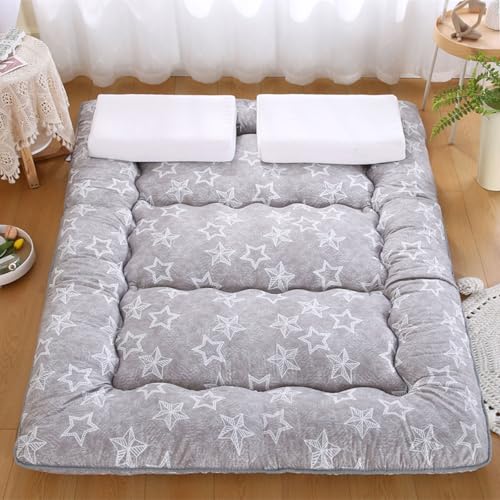hxoity 10 cm Verdicken Tatami Schlafmatte Japanische Futon -Matratze Weich Nicht Schlupfig Bodenbettkissen 4 Jahreszeiten Atmungsaktive Matte Faltbare Studentenwohnheimsofa Bodenbettmatratze von hxoity