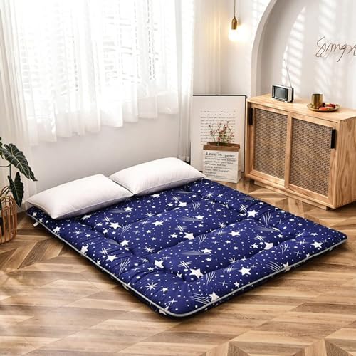 hxoity 10 cm Verdicken Tatami Schlafmatte Japanische Futon -Matratze Weich Nicht Schlupfig Bodenbettkissen 4 Jahreszeiten Atmungsaktive Matte Faltbare Studentenwohnheimsofa Bodenbettmatratze von hxoity