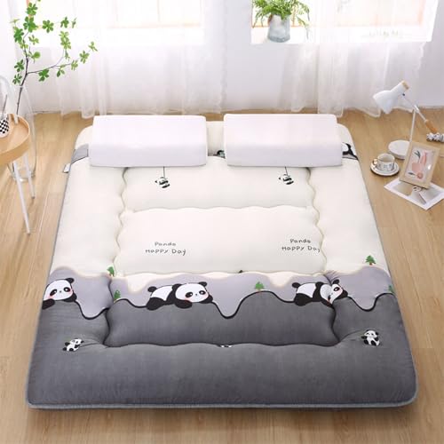 hxoity Boden-Futon-Matratze Japanische Tatami-Schlafmatte Memory-Schaum-Faltbett Roll-up-Matratze Tragbar Jungen Mädchen Full Size Boden-Liege Bett Sofas Schlafunterlage Campingmatte von hxoity