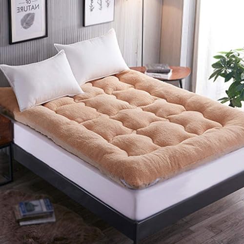 hxoity Japanische Futon-Matratze Weiche Futon-Bodenmatratze Atmungsaktive Tatami-Schlafmatte Faltbare Berber-Fleece-Matte Faltbare Roll-Up-Matte Dicke Warme Bettunterlage Doppelte Schlafunterlage hxoity Japanische Futon-Matratze Weiche Futon-Bodenmatratze Atmungsaktive Tatami-Schlafmatte Faltbare Berber-Fleece-Matte Faltbare Roll-Up-Matte Dicke Warme Bettunterlage Doppelte Schlafunterlage von hxoity