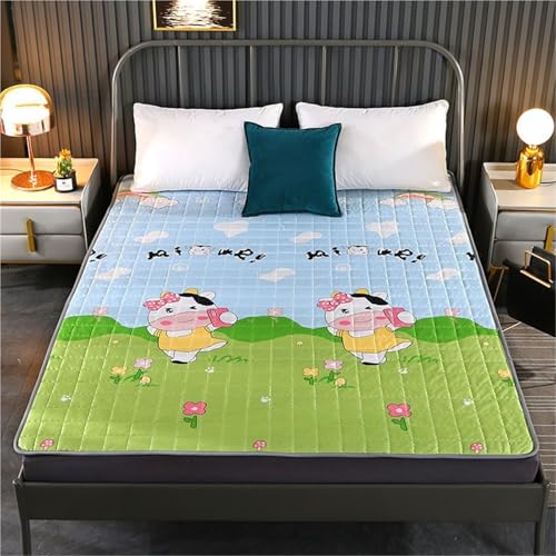 hxoity Tatami-Schlafmatte Kindermatratze Weich Und rutschfest Japanische Futon-Matratze Cartoon-Stil Faltmatte Für Studentenwohnheime Liege-Couch-Bodenbettunterlage von hxoity