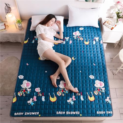 hxoity Tatami-Schlafmatte Kindermatratze Weich Und rutschfest Japanische Futon-Matratze Cartoon-Stil Faltmatte Für Studentenwohnheime Liege-Couch-Bodenbettunterlage von hxoity