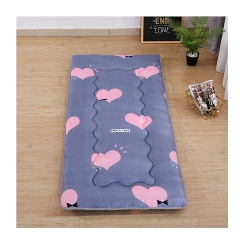 hxoity Tatami Schlafpad 5 cm Verdicken Japanische Futon -Matratze Cartoon -Druckstil Studentenwohnheimmatratze Liege Couch Bodenbett Futon Matte von hxoity