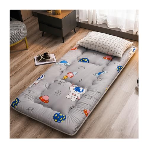 hxoity Tatami Schlafpad 5 cm Verdicken Japanische Futon -Matratze Cartoon -Druckstil Studentenwohnheimmatratze Liege Couch Bodenbett Futon Matte von hxoity