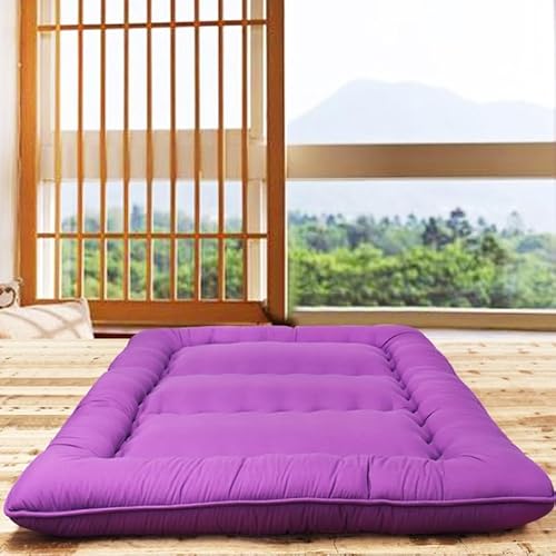 hxoity Tragbar Klappmatratze Tatami Schlafmatte 10 cm Verdicken Faltbare Roll -Up -Matte Weich Nicht Schlupfig Japanische Futon -Matratze Jungen Mädchen Erwachsene Studenten Schlafsäle von hxoity