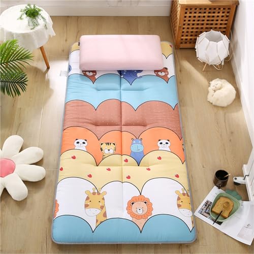 hxoity Tragbare Tatami-Schlafmatte Faltbar 4 cm Dick Weiche, rutschfeste Kindermatratze Japanische Futon-Matratze Faltbare Rollmatte Jungen Mädchen Erwachsene Studentenwohnheim Bodenmatte von hxoity
