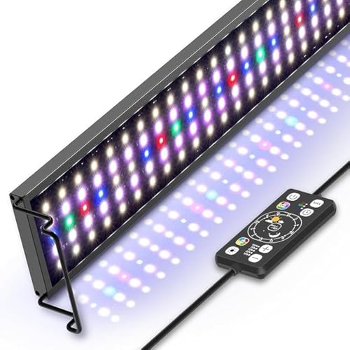 hygger 14W Aquarium-LED-Licht, Vollspektrum Beleuchtung für Aquarien mit 24/7-Tag-Nacht-Zyklusmodus, automatischem Ein-/Aus-Timer, Einstellbare Helligkeit, 7 Farboptionen, für 31-42cm Süßwasser Tank hygger 14W Aquarium-LED-Licht, Vollspektrum Beleuchtung für Aquarien mit 24/7-Tag-Nacht-Zyklusmodus, automatischem Ein-/Aus-Timer, Einstellbare Helligkeit, 7 Farboptionen, für 31-42cm Süßwasser Tank von hygger