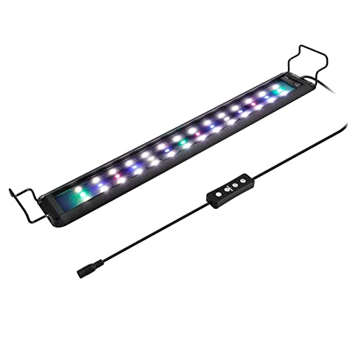 hygger Aquarium Beleuchtung, Vollspektrum Aquarium Licht mit LCD Monitor, 16W RGB LED Aquarium Beleuchtung mit 10 Helligkeitsstufen, Einstellbarer Timer,3 Modus für 41-61cm Süßwasser Aquarien hygger Aquarium Beleuchtung, Vollspektrum Aquarium Licht mit LCD Monitor, 16W RGB LED Aquarium Beleuchtung mit 10 Helligkeitsstufen, Einstellbarer Timer,3 Modus für 41-61cm Süßwasser Aquarien von hygger