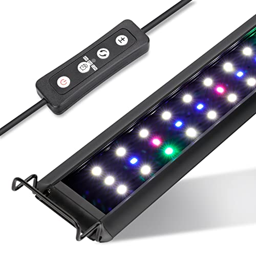hygger Aquarium Beleuchtung, Vollspektrum Aquarium Licht mit LCD Monitor, 23W RGB LED Aquarium Beleuchtung mit 10 Helligkeitsstufen, Einstellbarer Timer,3 Modus für 81-101cm Süßwasser Aquarien hygger Aquarium Beleuchtung, Vollspektrum Aquarium Licht mit LCD Monitor, 23W RGB LED Aquarium Beleuchtung mit 10 Helligkeitsstufen, Einstellbarer Timer,3 Modus für 81-101cm Süßwasser Aquarien von hygger