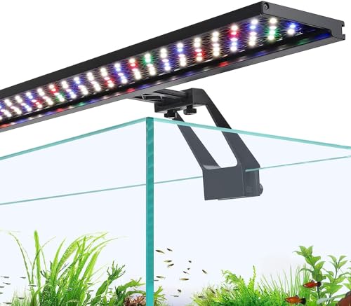 hygger Clip On Vollspektrum Aquarium LED Beleuchtung,18W Aquarium Beleuchtung Tag-Nacht Dual Timer, Sunrise-Day-Sunset-Moon Aquarium Licht, Einstellbare Timer mit 9 Farben für Bepflanzte Aquarien hygger Clip On Vollspektrum Aquarium LED Beleuchtung,18W Aquarium Beleuchtung Tag-Nacht Dual Timer, Sunrise-Day-Sunset-Moon Aquarium Licht, Einstellbare Timer mit 9 Farben für Bepflanzte Aquarien von hygger