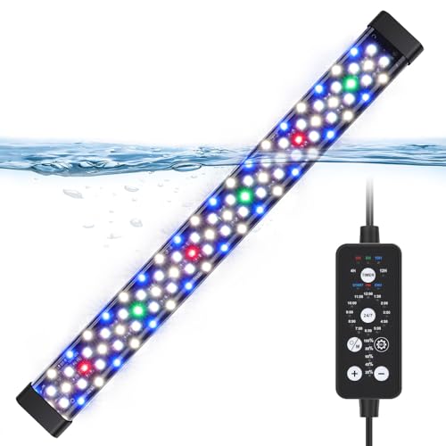 hygger Submersible Aquarium Led Beleuchtung,24/7 Mode Aquarium Light Full Spectrum LED mit Einstellbare Timer, 21W Fish Tank Lamp mit 9 Farben und 10 Einstellbare Helligkeit für 61-109cm Tank hygger Submersible Aquarium Led Beleuchtung,24/7 Mode Aquarium Light Full Spectrum LED mit Einstellbare Timer, 21W Fish Tank Lamp mit 9 Farben und 10 Einstellbare Helligkeit für 61-109cm Tank von hygger