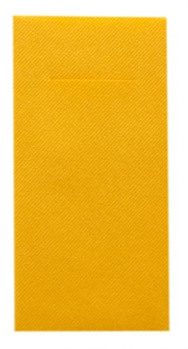 Besteckserviette in der Farbe curry/orange mit praktischem Besteck-Schlitz aus hochwertigem GMIAir Material, 40 x 40 cm, 75 Stück, für viele Veranstaltungen & Feiern geeignet von hygiene gmi