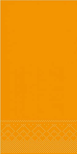 Serviette aus GMI Tissue, 3-lagig, 33 x 33 cm, 1/8 Falz, 100 Stück Farbe Curry/Orange von hygiene gmi
