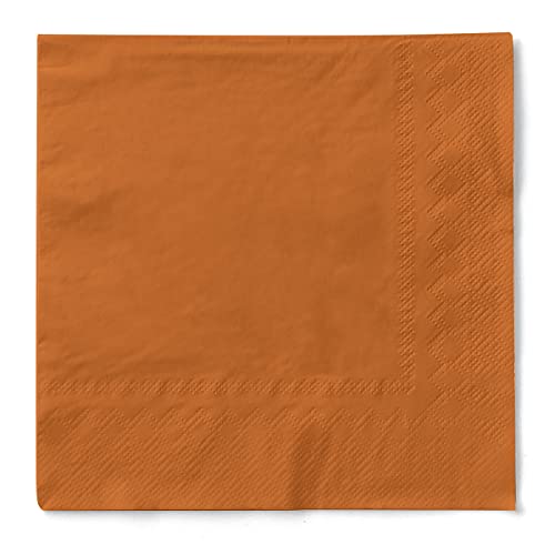 Tissue Serviette 3-lagig, saugstark, Ideal für Partys Feste und Gastronomie, 33 x 33 cm, 100 Stück, Farbe terrakotta von hygiene gmi