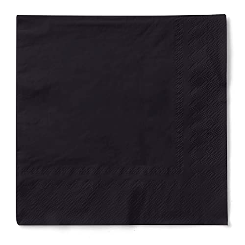Tissue Serviette 3-lagig, saugstark Ideal für Partys Feste und Gastronomie 33 x 33 cm 100 Stück Farbe schwarz von hygiene gmi