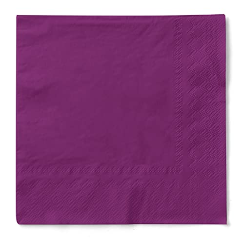 Tissue Serviette 3-lagig saugstark Ideal für Partys Feste und Gastronomie 33 x 33 cm 100 Stück Farbe aubergine von hygiene gmi