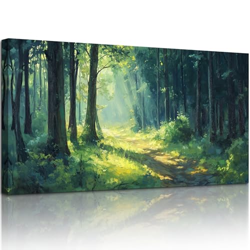 hyidecorart Wandbilder Wohnzimmer Groß, 50x100 cm Sonnenschein Wald Leinwand Bilder, Natur Landschaft Bilder Schlafzimmer Aesthetic Büro Flur Esszimmer Arbeitszimmer Treppe hyidecorart Wandbilder Wohnzimmer Groß, 50x100 cm Sonnenschein Wald Leinwand Bilder, Natur Landschaft Bilder Schlafzimmer Aesthetic Büro Flur Esszimmer Arbeitszimmer Treppe von hyidecorart