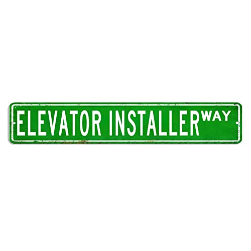 Aufzug Installer Straßenschild Aufzug Installateur Liebhaber Geschenk Beruf Aluminiumschild 7,6 x 45,7 cm personalisiertes, wetterfestes Aluminium-Metallschild Retro Plakette Blechschild für Zuhause Aufzug Installer Straßenschild Aufzug Installateur Liebhaber Geschenk Beruf Aluminiumschild 7,6 x 45,7 cm personalisiertes, wetterfestes Aluminium-Metallschild Retro Plakette Blechschild für Zuhause von hyxxiqin0e