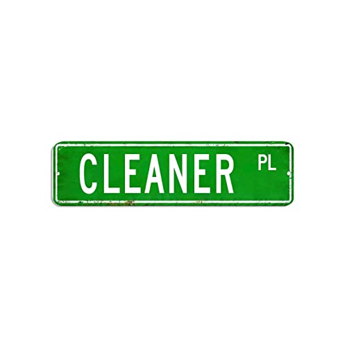 Blechschild "Cleaner Street Sign Cleaner", Geschenk, Beruf, 7,6 x 30,5 cm, personalisierbar, einfach zu montieren, Metall-Wandkunst, modisches Metallschild für Büro, Zuhause, Klassenzimmer Blechschild "Cleaner Street Sign Cleaner", Geschenk, Beruf, 7,6 x 30,5 cm, personalisierbar, einfach zu montieren, Metall-Wandkunst, modisches Metallschild für Büro, Zuhause, Klassenzimmer von hyxxiqin0e