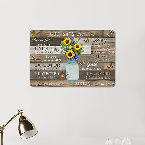 Blechschild "God Says You Are Inspiration", Aluminiumschild, 20,3 x 30,5 cm, Wandschild für Zuhause, Kaffee, Cafés, Büro, Geschäft Blechschild "God Says You Are Inspiration", Aluminiumschild, 20,3 x 30,5 cm, Wandschild für Zuhause, Kaffee, Cafés, Büro, Geschäft von hyxxiqin0e
