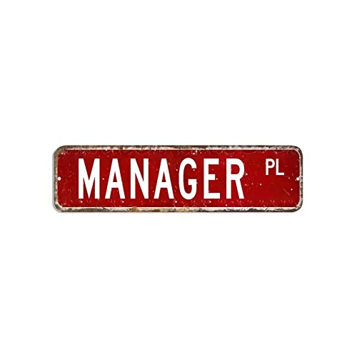 Blechschild für Manager, Manager, Liebhaber, Geschenk, Beruf, 7,6 x 30,5 cm, personalisierbar, langlebiges Aluminium-Metallschild, schickes Wandschild, Poster für Küche, Zuhause, Garage, Bar von hyxxiqin0e