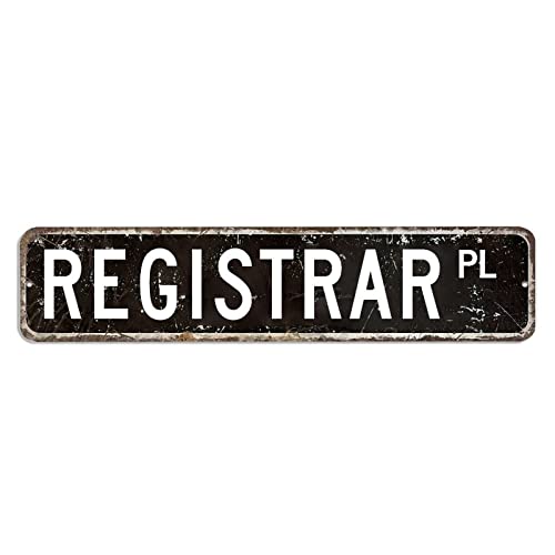 Blechschild mit Aufschrift "Registrar Lover", Geschenk, Beruf, 10,2 x 45,7 cm, personalisierbar, wetterfest, Aluminium-Metallschild, schickes Poster, Plakette für Zuhause, Kaffee, Garage, Bar von hyxxiqin0e