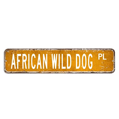 Blechschild mit afrikanischem Wildhund mit Hundepfote, 10,2 x 45,7 cm, wetterfest, inspiriertes Metallschild für Zuhause, Wohnzimmer, Küche, Outdoor Blechschild mit afrikanischem Wildhund mit Hundepfote, 10,2 x 45,7 cm, wetterfest, inspiriertes Metallschild für Zuhause, Wohnzimmer, Küche, Outdoor von hyxxiqin0e