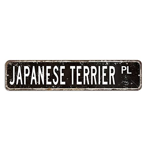 Blechschild mit japanischem Terrier, Zoo-Gehege, 10,2 x 45,7 cm, rostfreies Metall-Blechschild, inspirierte Wanddekoration für Büro, Zuhause, Klassenzimmer, Männerhöhle Blechschild mit japanischem Terrier, Zoo-Gehege, 10,2 x 45,7 cm, rostfreies Metall-Blechschild, inspirierte Wanddekoration für Büro, Zuhause, Klassenzimmer, Männerhöhle von hyxxiqin0e