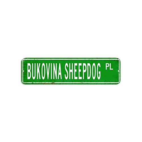 Bukovina Sheepdog Straßenschild Hundeliebhaber, Metallschild, 7,6 x 30,5 cm, einfach zu montieren, modische Metall-Wanddekoration für Zuhause, Bar, Geschäft, Männerhöhle, Garage Bukovina Sheepdog Straßenschild Hundeliebhaber, Metallschild, 7,6 x 30,5 cm, einfach zu montieren, modische Metall-Wanddekoration für Zuhause, Bar, Geschäft, Männerhöhle, Garage von hyxxiqin0e