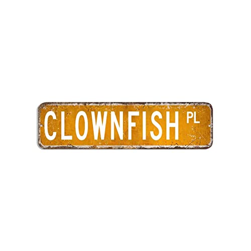 Clownfish Straßenschild Jagd Angeln Tier Blechschild 7,6 x 30,5 cm personalisiertes, winddichtes Aluminiumschild Bauernhaus-Dekoration Schild für Landhaus, Küche, Restaurant Clownfish Straßenschild Jagd Angeln Tier Blechschild 7,6 x 30,5 cm personalisiertes, winddichtes Aluminiumschild Bauernhaus-Dekoration Schild für Landhaus, Küche, Restaurant von hyxxiqin0e