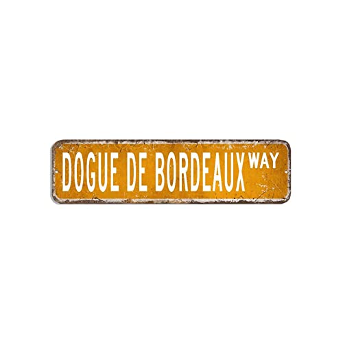 Dogue de Bordeaux Straßenschild Tierdrucke Blechschild 7,6 x 30,5 cm, wetterfest, Metallschild für Badezimmer, Garten, Heimdekoration, Café Dogue de Bordeaux Straßenschild Tierdrucke Blechschild 7,6 x 30,5 cm, wetterfest, Metallschild für Badezimmer, Garten, Heimdekoration, Café von hyxxiqin0e