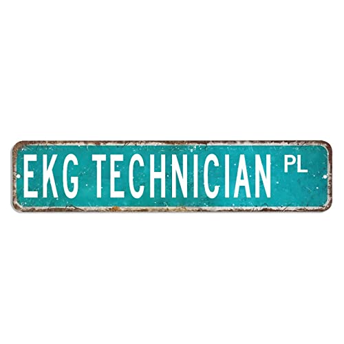 EKG-Techniker-Straßenschild, Geschenk für EKG-Techniker, Beruf, Metallschilder, 10,2 x 45,7 cm, wetterfest, Bauernhaus, Wandposter, Dekoration für Garage, Bar, Restaurant, Club EKG-Techniker-Straßenschild, Geschenk für EKG-Techniker, Beruf, Metallschilder, 10,2 x 45,7 cm, wetterfest, Bauernhaus, Wandposter, Dekoration für Garage, Bar, Restaurant, Club von hyxxiqin0e