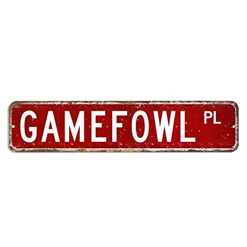 Gamefowl Straßenschild, Tierliebhaber, Metallschild, personalisierbar, einfach zu montieren, inspiriertes Poster, Dekoration für Zuhause, Bar, Zimmer, Esszimmer, Garage, Küche Gamefowl Straßenschild, Tierliebhaber, Metallschild, personalisierbar, einfach zu montieren, inspiriertes Poster, Dekoration für Zuhause, Bar, Zimmer, Esszimmer, Garage, Küche von hyxxiqin0e